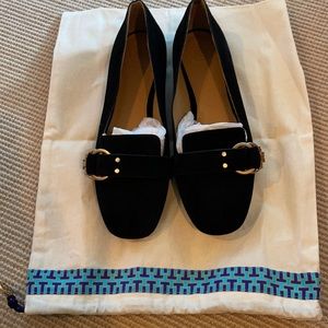 Tory Burch - Marsden Smoking Slipper Black Sport Suede